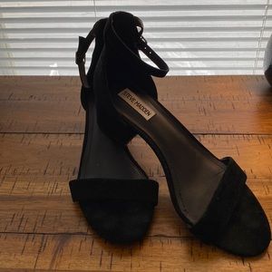 Steve Madden- Ireneew Black Suede low block heel - 9.5